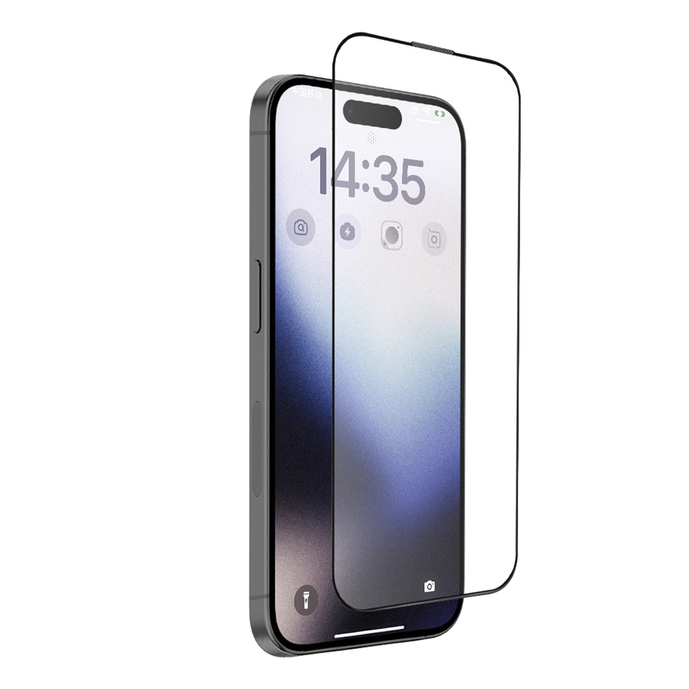 Стъклен протектор 6D Matt Pro Full Glue за Iphone 16, черен