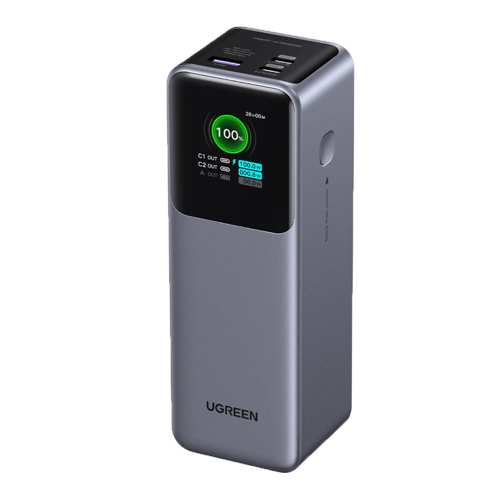 Външна батерия UGREEN PB722 25 000mAh, Fast Charge, 200W, сив