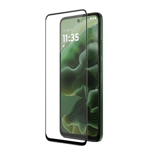 Стъклен протектор 5D Full Glue за Motorola Moto G57 / G57 Power / G67 Power, черен