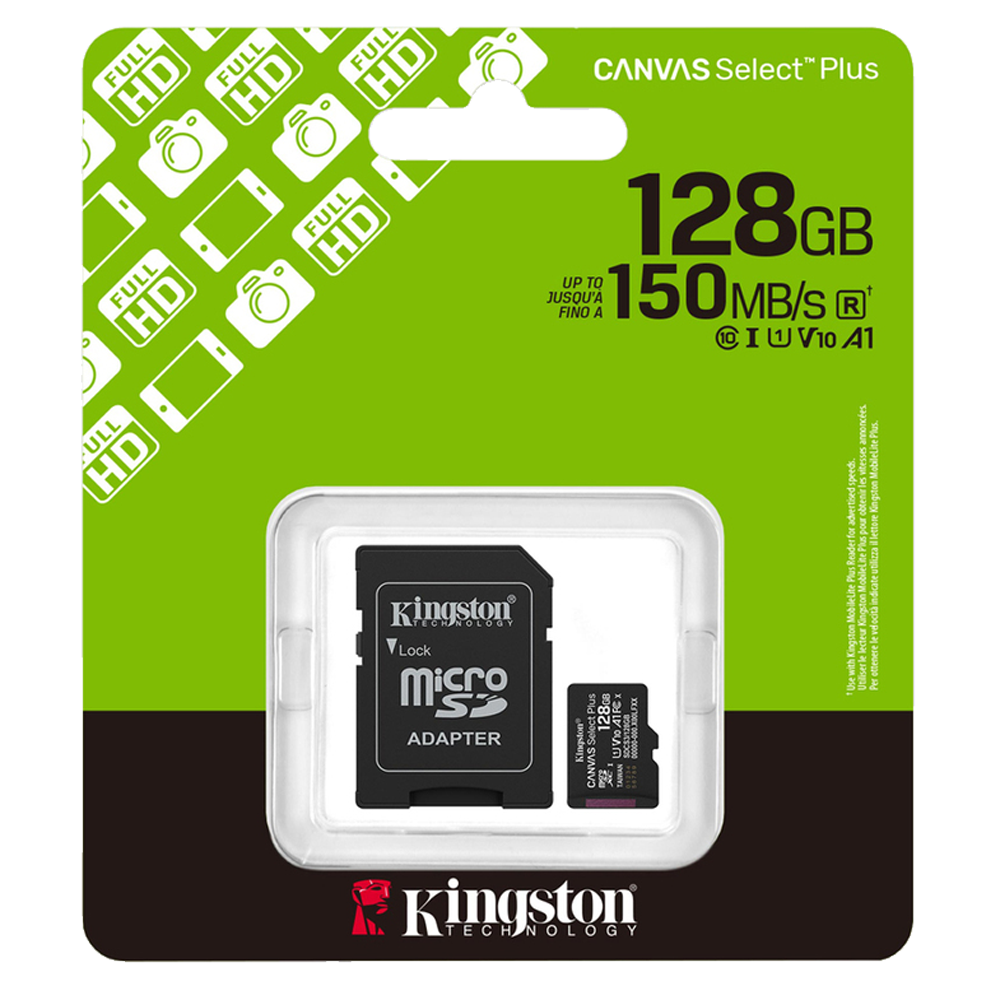Карта памет 128GB Kingston SDCS3, MicroSD, Class 10