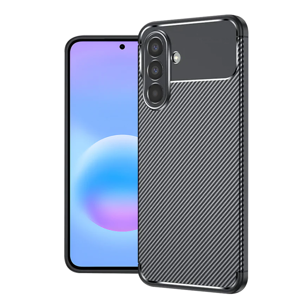 Калъф Carbon Fiber Texture за Samsung Galaxy A57 5G, черен
