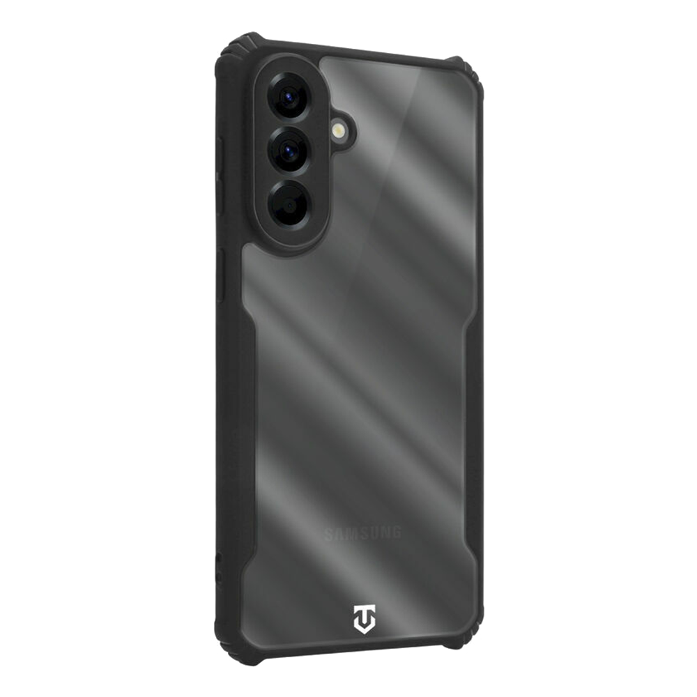Удароустойчив калъф Tactical Quantum Stealth за Samsung Galaxy A57, прозрачен-черен