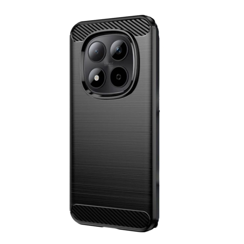 Силиконов калъф Carbon Fibre Brushed за Xiaomi Redmi Note 15 Pro 4G, черен