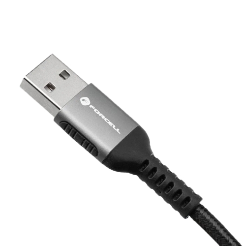 Кабел Forcell F-Energy C256, USB-A към Type-C, QC4.0 PD, 3A, 66W, 3m, черен