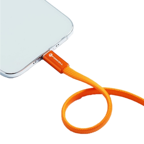 Кабел Forcell F-Energy, Type- C to Type- C, QC4.0 PD, 5A, 100W 1,2m, CCFN23, оранжев