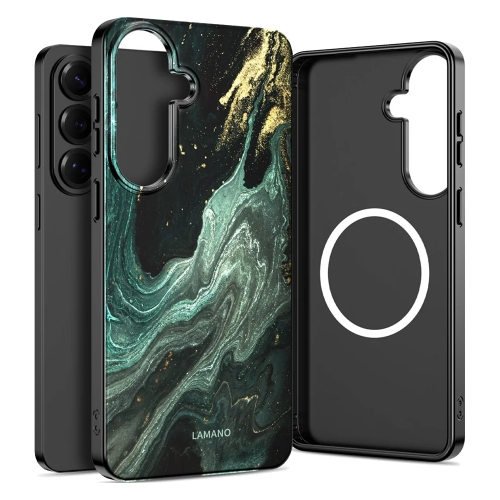 Калъф Tech-Protect Lamano MagSF за Samsung Galaxy A57 5G, зелен мрамор