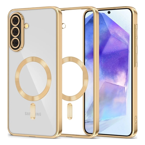 Силиконов калъф TECH-PROTECT Magflex MagSafe за Samsung Galaxy A57 5G, прозрачен - златист