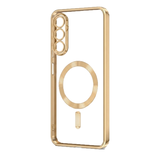 Силиконов калъф TECH-PROTECT Magflex MagSafe за Samsung Galaxy A57 5G, прозрачен - златист