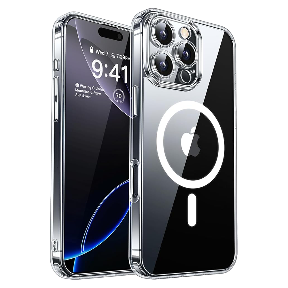 Удароустойчив калъф Mag Cover MagSF за iPhone 16 Pro Max, прозрачен