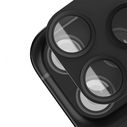 Стъклен протектор за камера Etteri за iPhone 17 Pro, черен