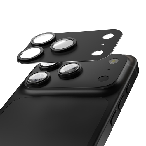 Стъклен протектор за камера Etteri за iPhone 17 Pro, черен