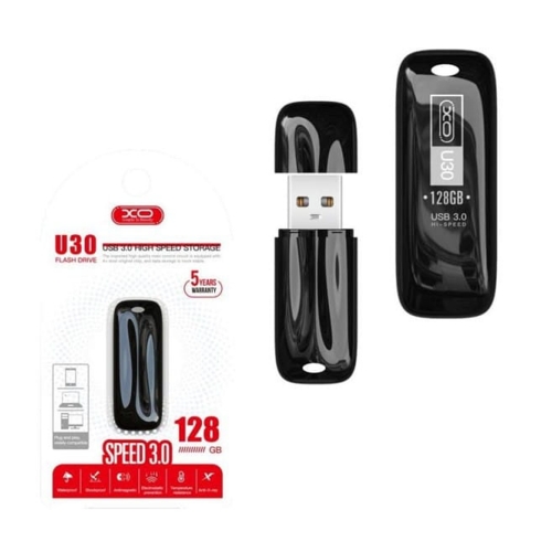 Флаш памет Flash 128GB XO, U30, USB 3.0, черен