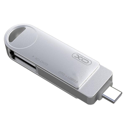 Флаш памет Flash 32GB OTG XO, DK03, USB 3.0 +Type-C Rotating, сребро