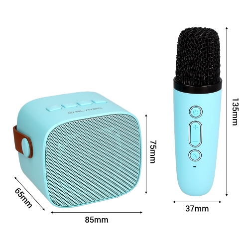 Преносима колонка Blavec Bluetooth WS-07 Karaoke Party ,5W, 2 microfone, син