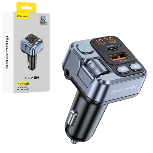 Трансмитер Blavec FM Transmitter Flash, TR-05 USB + Type C, PD, 30W, черен 