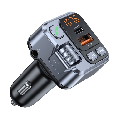 Трансмитер Blavec FM Transmitter Flash, TR-05 USB + Type C, PD, 30W, черен 