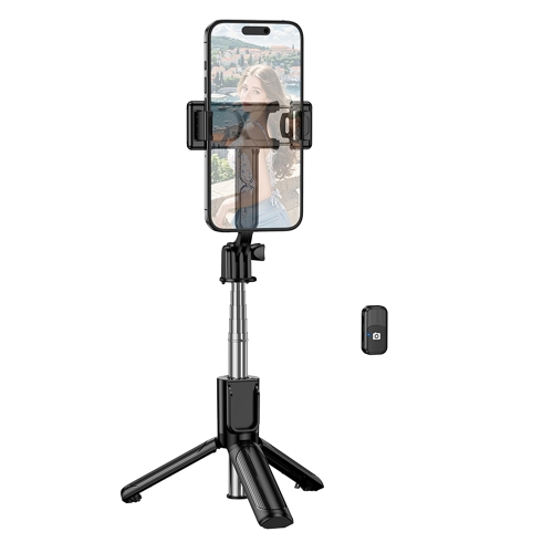 Селфи стик с трипод BOROFONE BY14 Graceful Bluetooth + Tripod (remote control), черен
