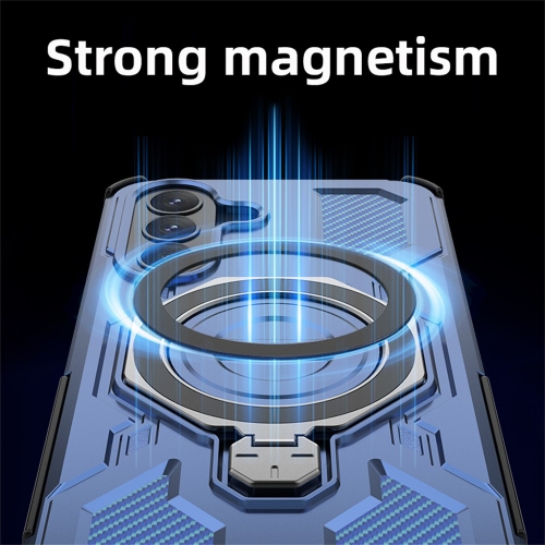 Удароустойчив калъф Rotating Metal Kickstand за Samsung Galaxy A57 5G, син