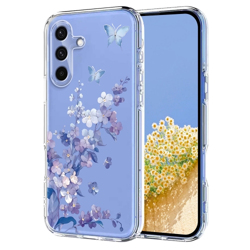 Силиконов калъф Pattern Printing за Samsung Galaxy A57 5G, лилаво цвете