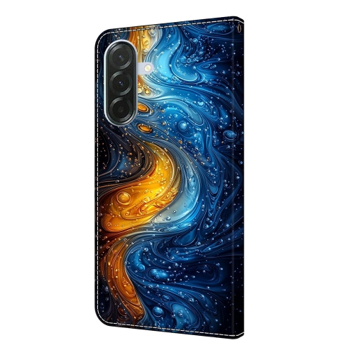 Калъф тефтер Pattern Printing за Samsung Galaxy A57 5G, черен-син