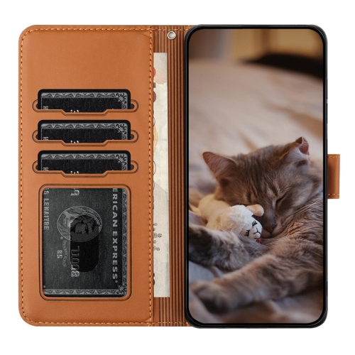 Калъф тефтер Wrist Strap за Samsung Galaxy S26 Ultra, кафяв