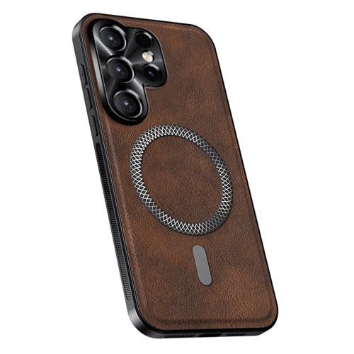 Калъф MagSF Metal Lens Frame за Samsung Galaxy S26 Ultra, кафяв