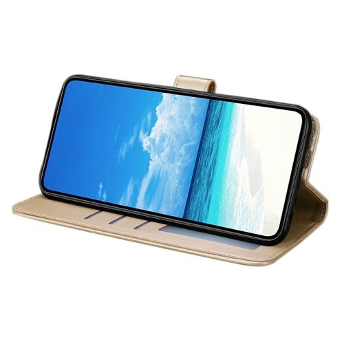 Калъф тефтер PU Leather за Samsung Galaxy S26 Plus, златен