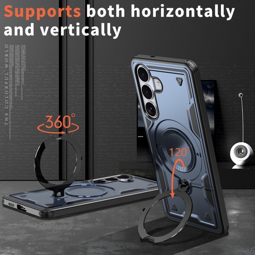 Силиконов калъф Magnetic Kickstand за Samsung Galaxy S26 Plus, син