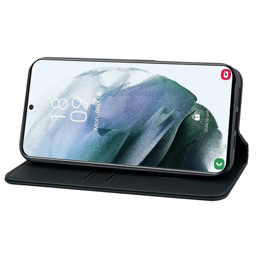 Калъф тефтер Leather Wallet Rhombus за Samsung Galaxy S26 Plus, черен