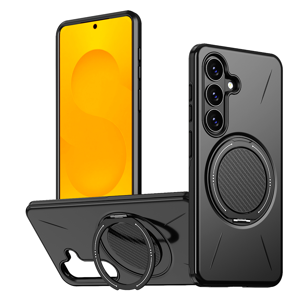 Силиконов калъф Kickstand Magnetic за Samsung Galaxy S26 Plus, черен