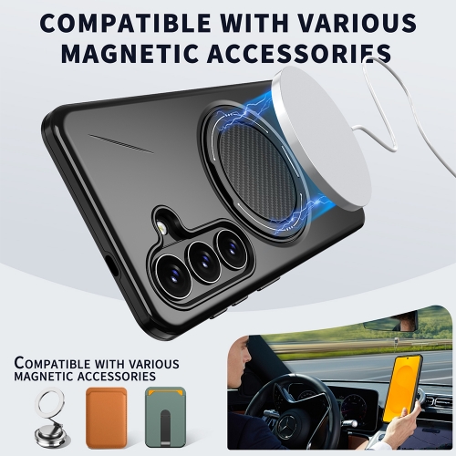 Силиконов калъф Kickstand Magnetic за Samsung Galaxy S26 Plus, черен