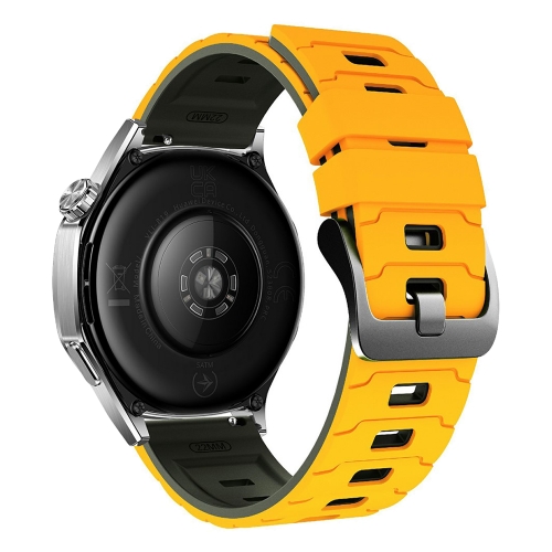 Силиконова каишка 22mm за Huawei Watch GT 6/6 Pro/5/5 Pro  46mm, жълт-черен