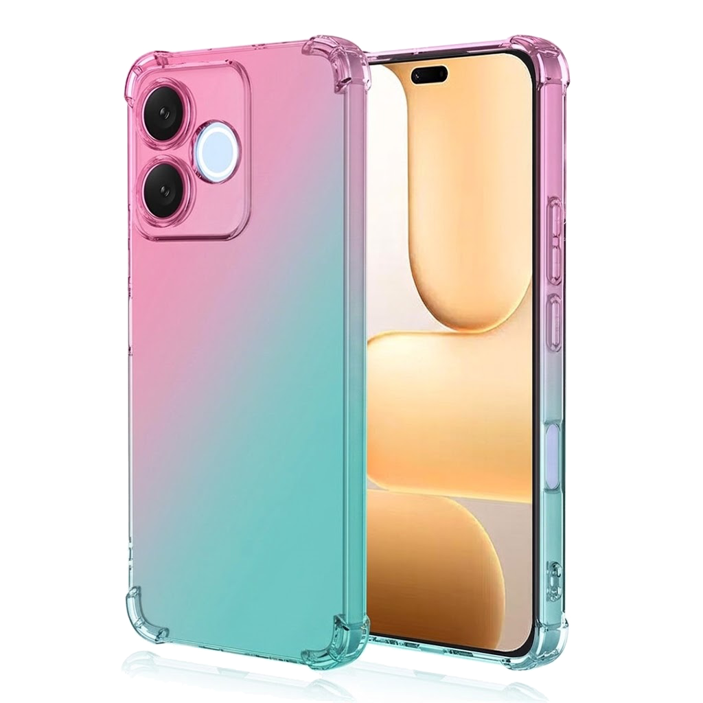 Калъф Anti-Dropt Color за Honor 600 Lite 5G, розов-син