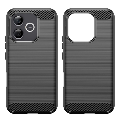 Силиконов калъф Carbon Fibre Brushed за Honor 600 Lite 5G, черен