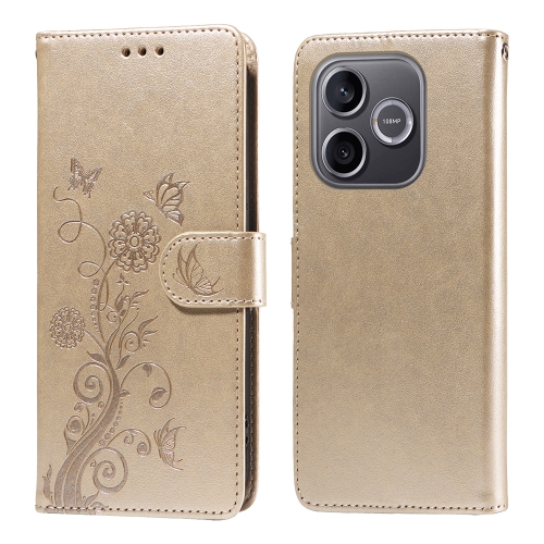 Калъф тефтер Leather Wallet Stand за Honor 600 Lite 5G, златен
