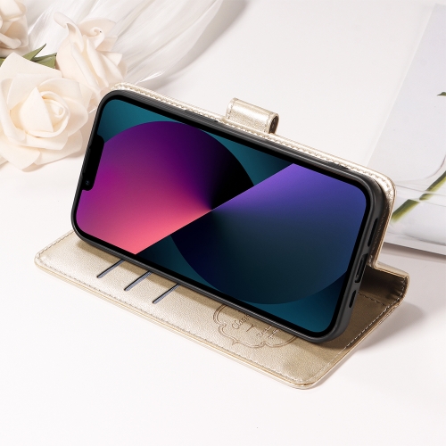 Калъф тефтер Leather Wallet Stand за Honor 600 Lite 5G, златен