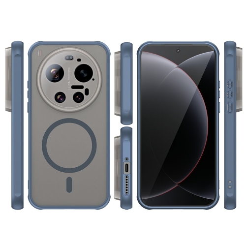 Удароустойчив калъф Matte PC + TPU Anti-Drop за Xiaomi 17 Ultra 5G, син