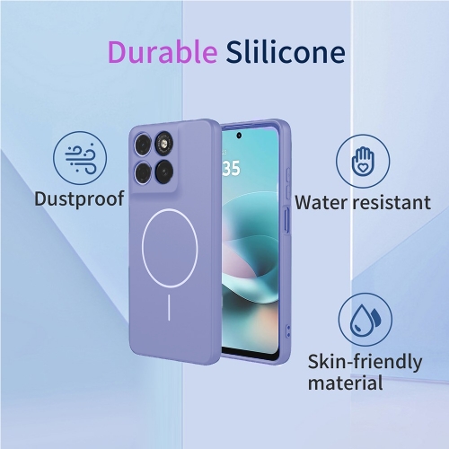 Удароустойчив калъф Liquid MagSf за Motorola Moto G67 Power 5G/G57 Power 5G, лилав
