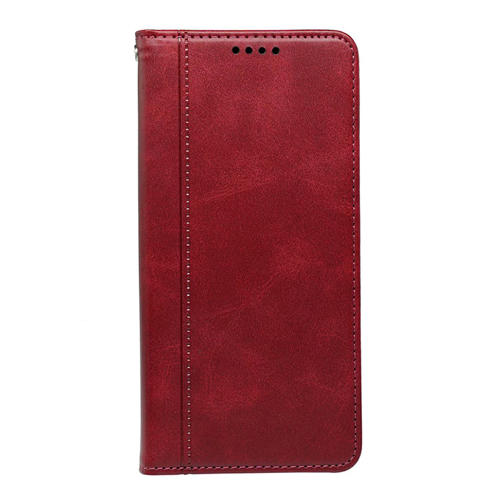 Калъф тефтер Calf Texture Leather за Motorola Edge 70 Fusion+ 5G/Edge 70 Fusion 5G, червен