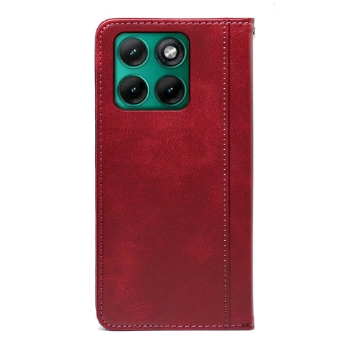 Калъф тефтер Calf Texture Leather за Motorola Edge 70 Fusion+ 5G/Edge 70 Fusion 5G, червен