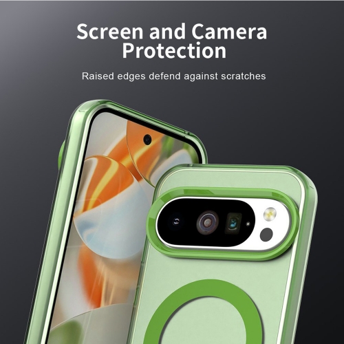 Удароустойчив калъф MagSF Matte Anti Drop за Google Pixel 10 Pro XL, зелен