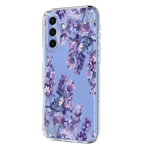 Силиконов калъф TPU Pattern Printing за Samsung Galaxy S25 FE, лилави цветя