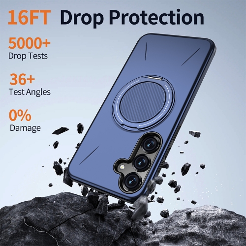 Удароустойчив калъф Kickstand Magnetic за Samsung Galaxy S25 FE, син