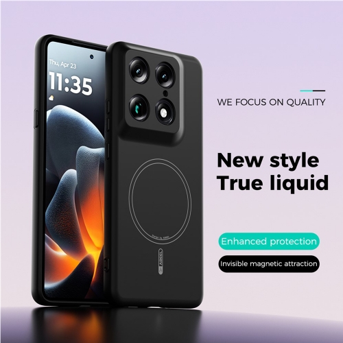 Силиконов Калъф ABEEL MagSF за Motorola Moto X70 Air Pro 5G/Signature 5G, черен