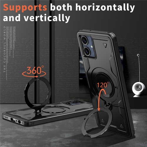 Удароустойчив калъф Magnetic Kickstand за Samsung Galaxy А07, черен
