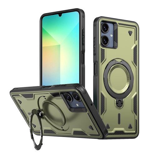 Удароустойчив калъф Magnetic Kickstand за Samsung Galaxy А07, зелен
