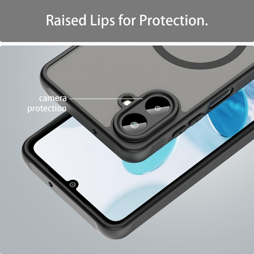 Удароустойчив калъф MagSF Matte за Samsung Galaxy A07, черен
