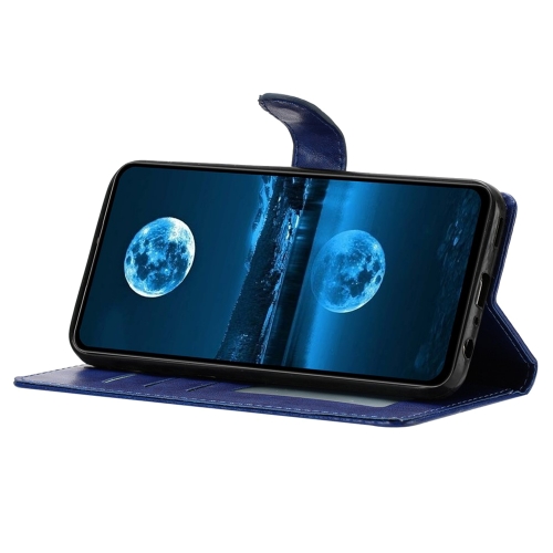 Калъф тефтер Wallet Stand Leather Handy Strap за Samsung Galaxy A27, син