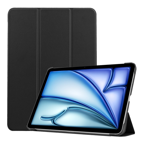 Калъф тефтер за таблет Auto Wake / Sleep Tri-Fold Stand Leather за iPad Air 13 (2026), черен