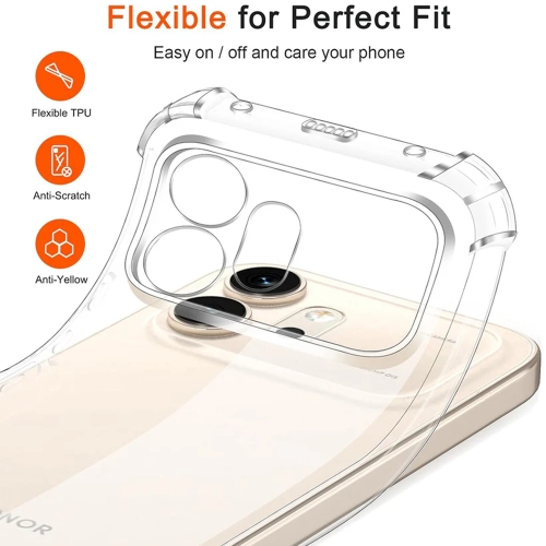 Силиконов калъф Techsuit Shockproof за Honor 600, Прозрачен